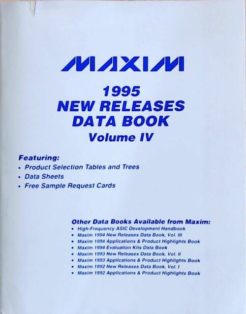 Maxim 1995 New releases data book Volume IV - Collectif -  Maxim - Livre