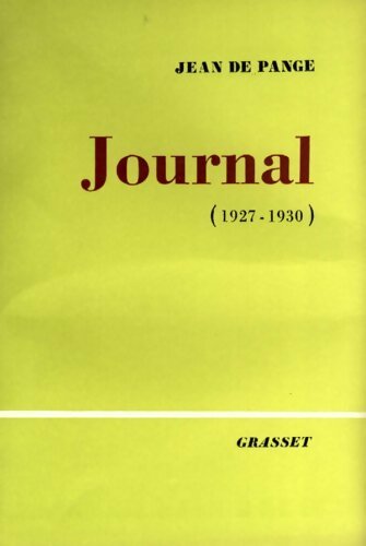 Livrenpoche : Journal 1927-1930 - Jean De Pange - Livre