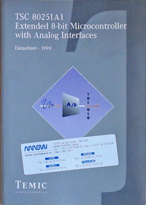 Livrenpoche : TSC 80251A1 extended 8-bit microcontroller with analog interfaces  : Datasheet 1996 - Collectif - Livre