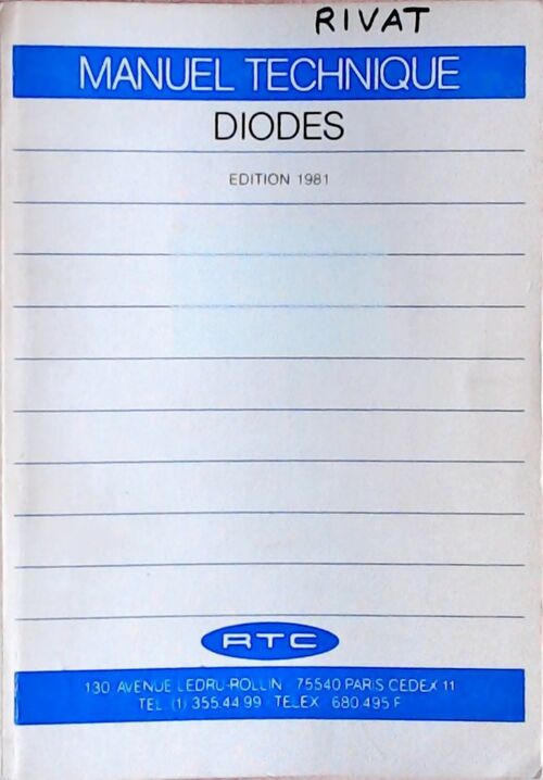 Livrenpoche : Diodes : Manuel technique 1981 - Collectif - Livre