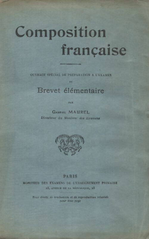 Livrenpoche : Composition française - Gabriel Maurel - Livre
