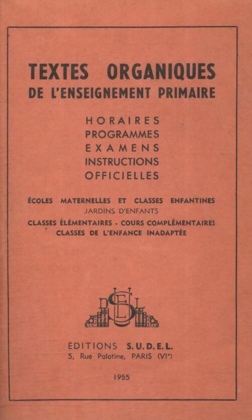 Livrenpoche : Textes organiques de l'enseignement primaire - Collectif - Livre