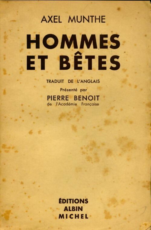 Livrenpoche : Hommes et bêtes - Axel Munthe - Livre