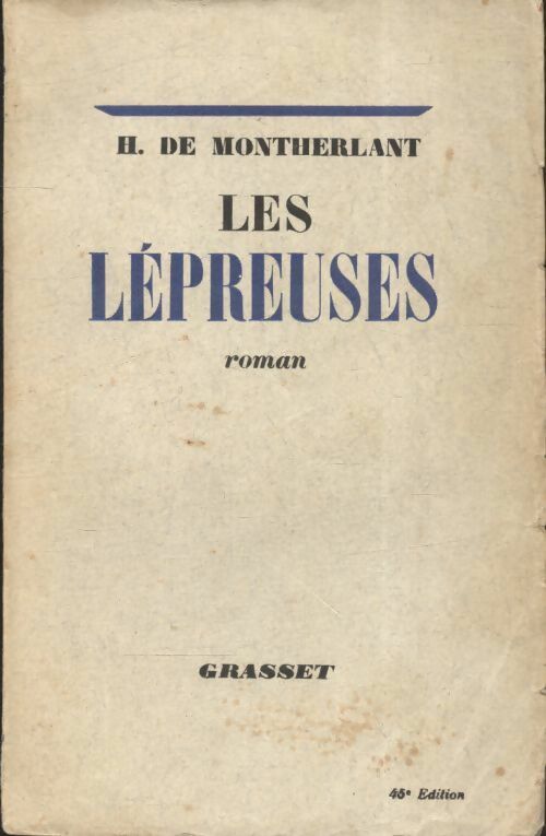 Livrenpoche : Les lépreuses - Henry De Montherlant - Livre