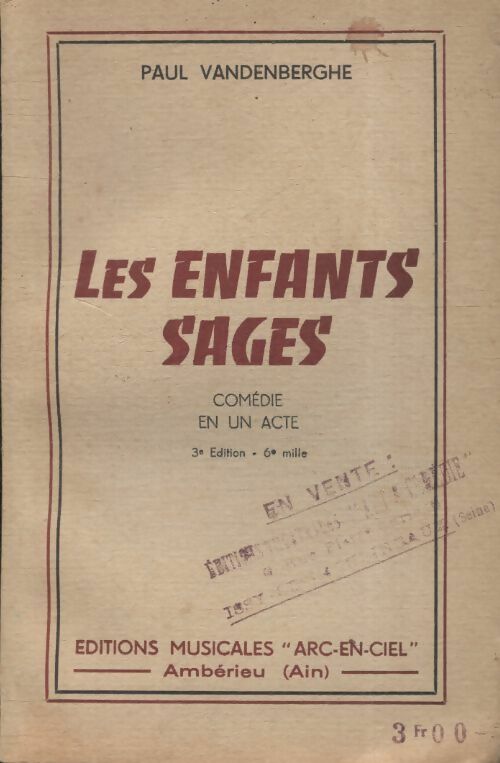 Livrenpoche : Les enfants sages - Paul Vandenberghe - Livre