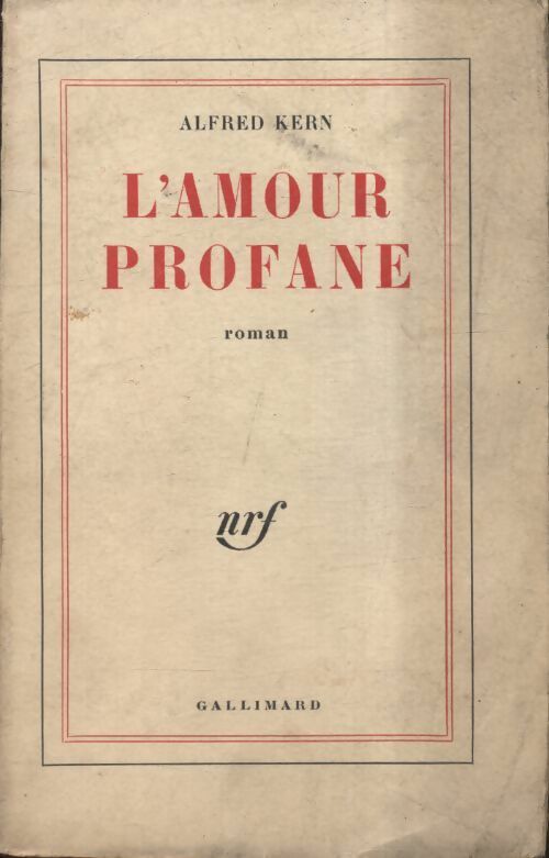 Livrenpoche : L'amour profane - Alfred Kern - Livre
