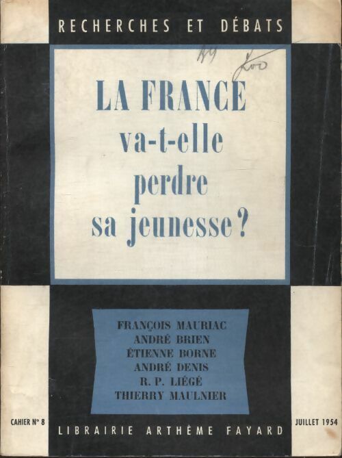 Livrenpoche : La France va t-elle perdre sa jeunesse? - Collectif - Livre