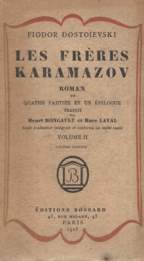 Livrenpoche : Les frères Karamazov Tome II - Fedor Dostoïevski - Livre