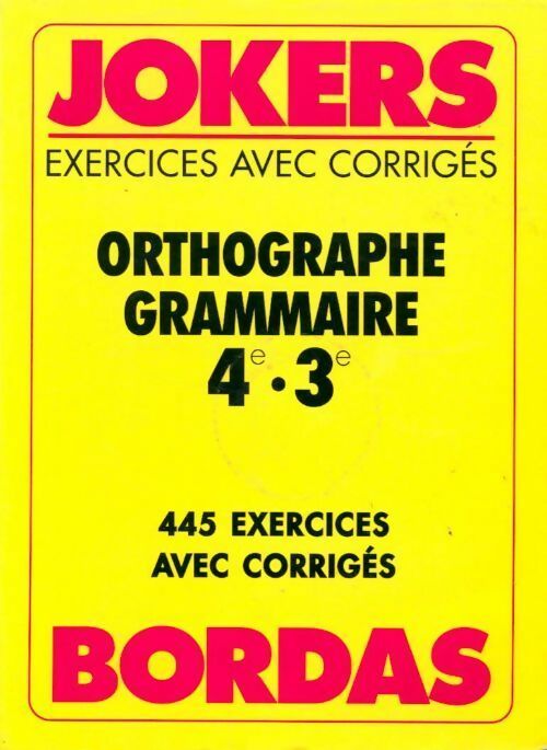 Livrenpoche : Orthographe grammaire 4e-3e - Jean-Luc Steinmetz - Livre