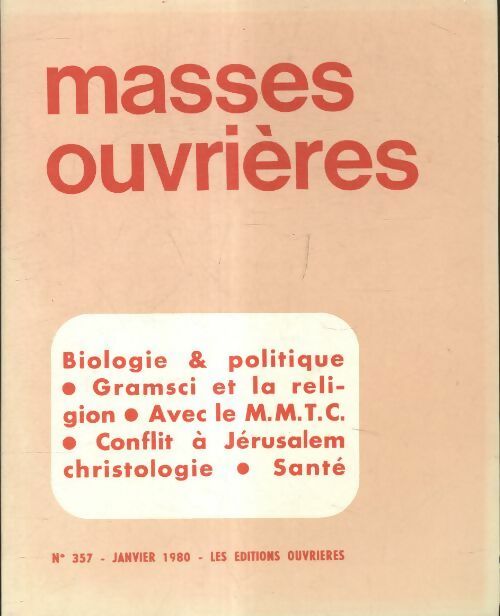Livrenpoche : Masses ouvrières n°357 - Collectif - Livre