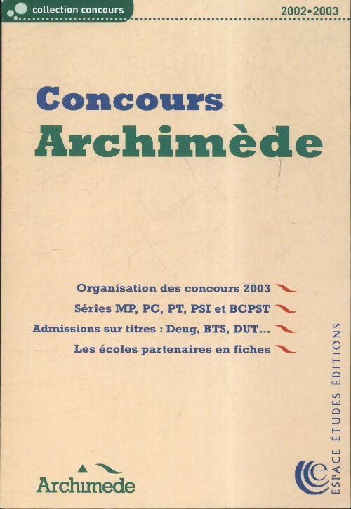Livrenpoche : Concours Archimède 2003 - Collectif - Livre