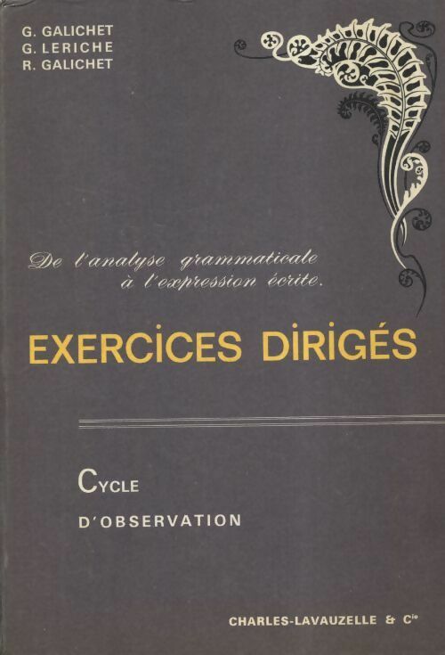 Livrenpoche : Exercices dirigés cycle d'observation - Collectif - Livre