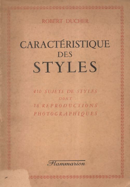 Livrenpoche : Caractéristique des styles - Robert Ducher - Livre