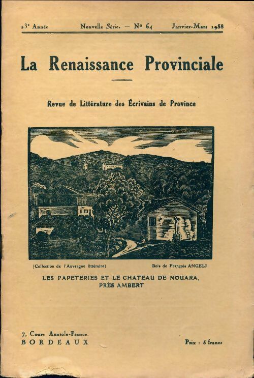 La renaissance provinciale n°64 - Collectif -  La renaissance provinciale - Livre