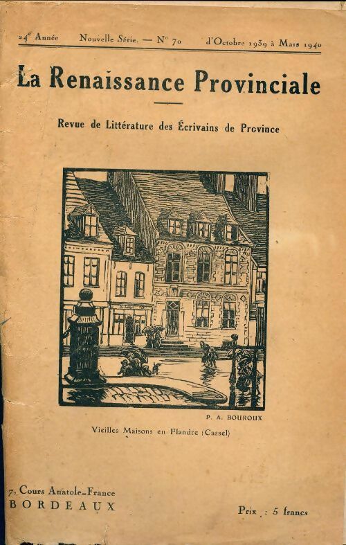 Livrenpoche : La renaissance provinciale n°70 - Collectif - Livre