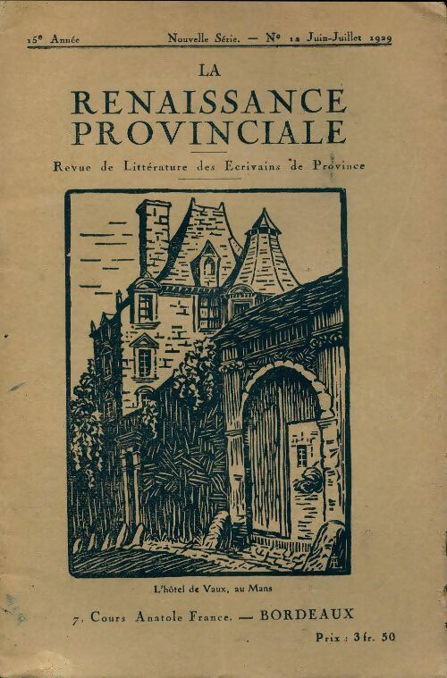 Livrenpoche : La renaissance provinciale n°12 - Collectif - Livre