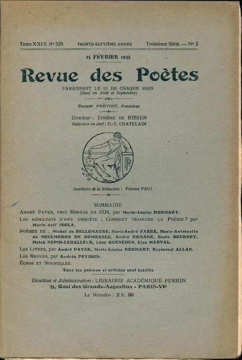 Revue des poètes n°329 - Collectif -  La revue des poètes - Livre
