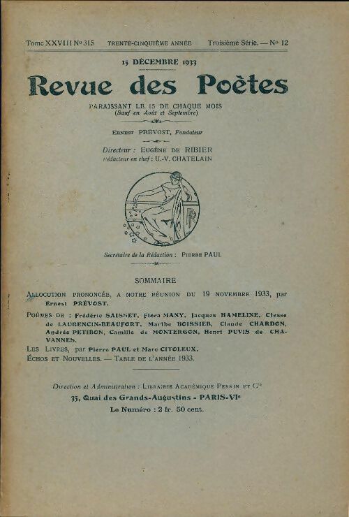 Revue des poètes n°315 - Collectif -  La revue des poètes - Livre