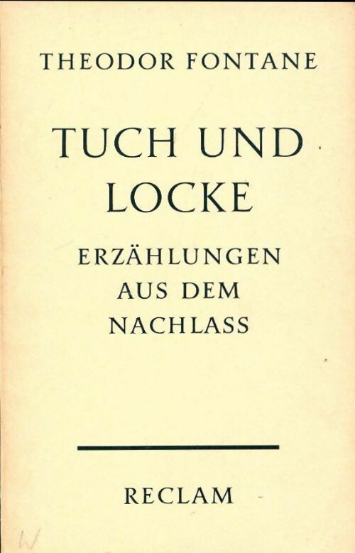 Livrenpoche : Tuch und locke - Theodor Fontane - Livre