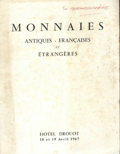 Livrenpoche : Monnaies antiques, françaises et étrangères - Collectif - Livre