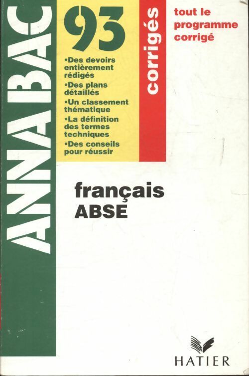 Livrenpoche : Français A,B,S,E sujets corrigés - Collectif - Livre