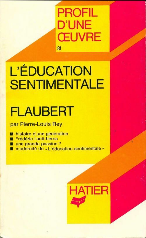 L'éducation sentimentale - Gustave Flaubert -  Profil - Livre