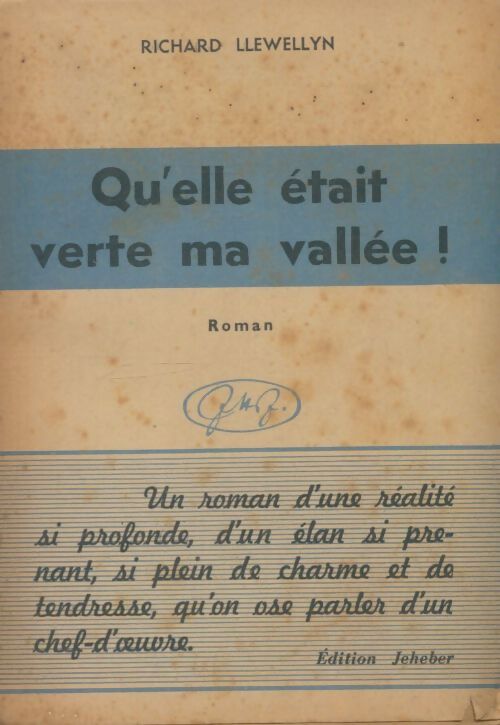 Livrenpoche : Qu'elle était verte ma vallée - Richard Llewellyn - Livre