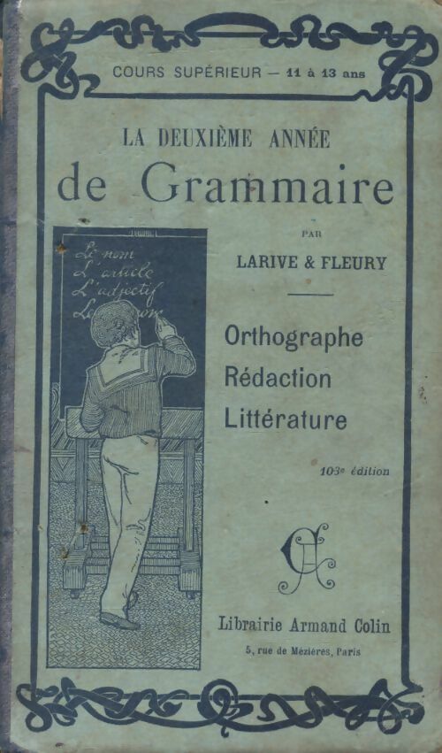 La deuxième année de grammaire - Larive - Livre