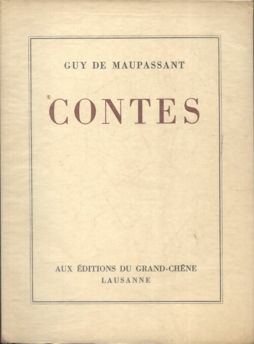 Livrenpoche : Contes - Guy De Maupassant - Livre