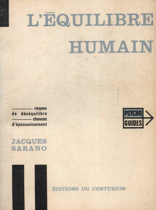 Livrenpoche : L'équilibre humain - Jacques Sarano - Livre
