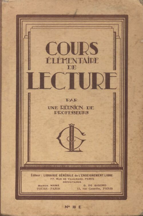 Livrenpoche : Cours élémentaire de lecture - Collectif - Livre