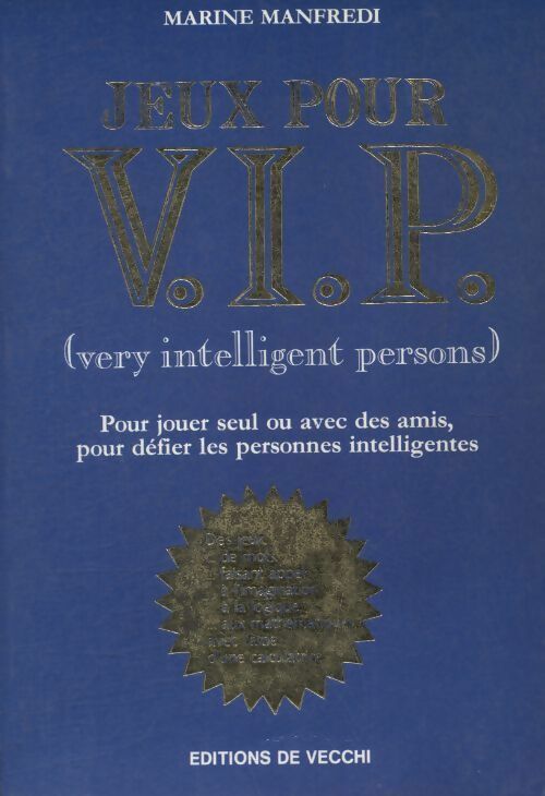 Livrenpoche : Jeux pour V. I. P.  - Marine Manfredi - Livre
