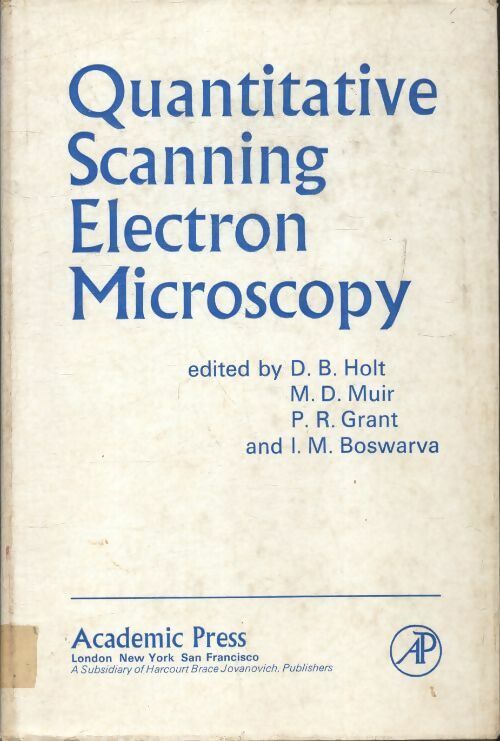 Livrenpoche : Quantitative scanning electron microscopy - Collectif - Livre