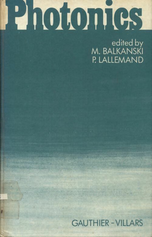 Livrenpoche : Photonics - Minko Balkanski - Livre