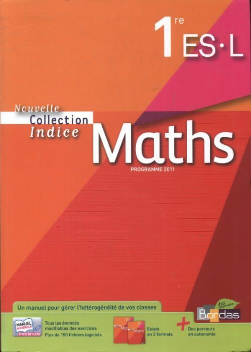 Livrenpoche : Mathématiques 1ère L / ES - Collectif - Livre