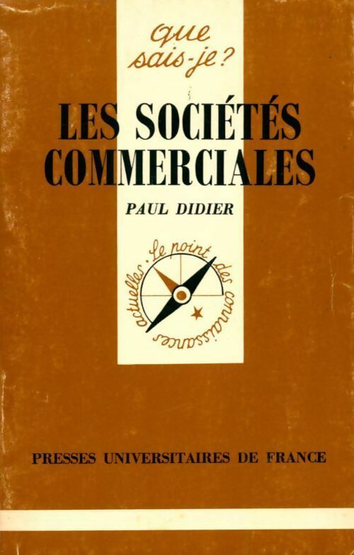 Livrenpoche : Les sociétés commerciales - Paul Didier - Livre