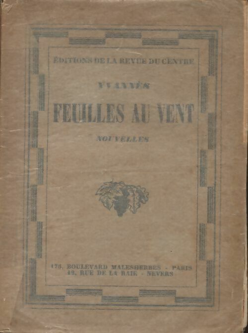 Livrenpoche : Feuilles au vent - Yvannes - Livre