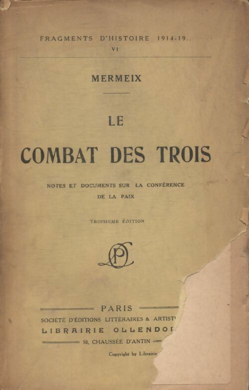 Livrenpoche : Le combat des trois - Mermeix - Livre