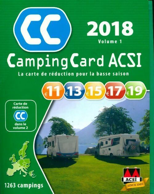Livrenpoche : Campingcard ACSI 2018 Volume 1 - Collectif - Livre