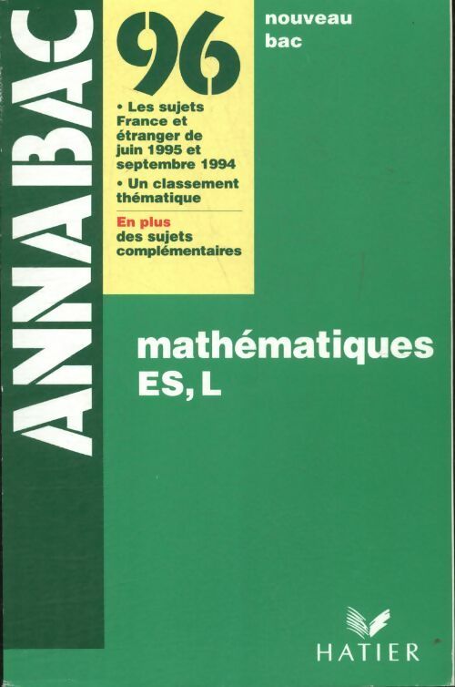 Livrenpoche : Mathématiques ES, L - Collectif - Livre
