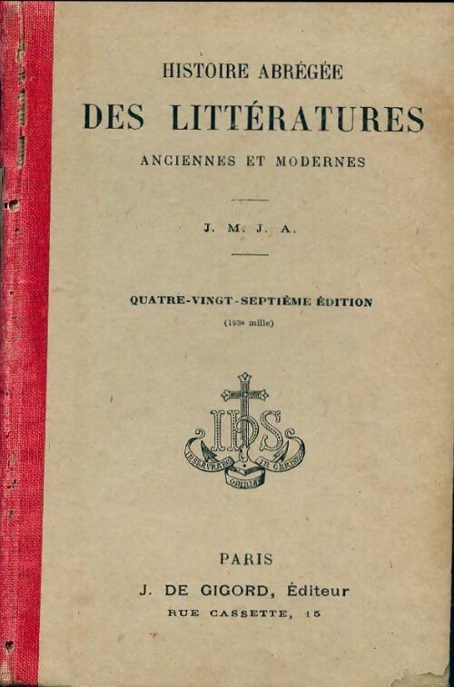 Livrenpoche : Histoire abrégée des littératures anciennes et modernes - Inconnu - Livre