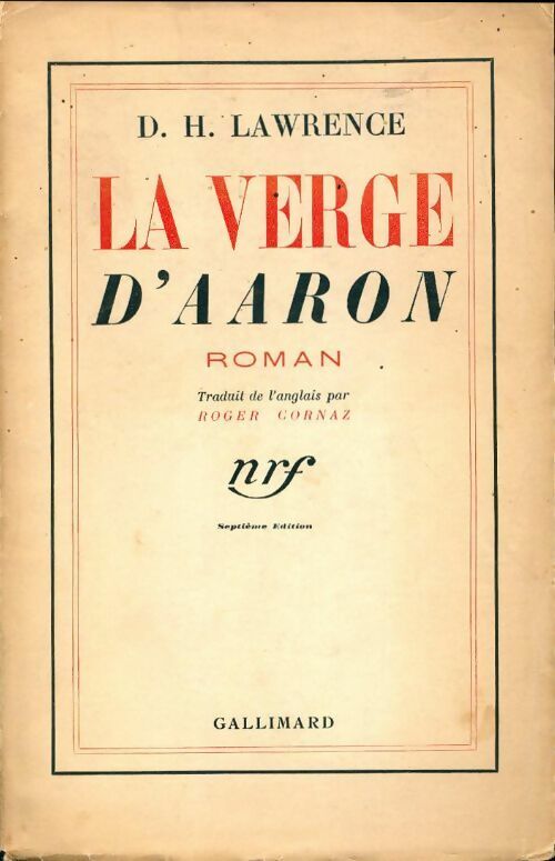 Livrenpoche : La verge d'Aaron - David Herbert Lawrence - Livre