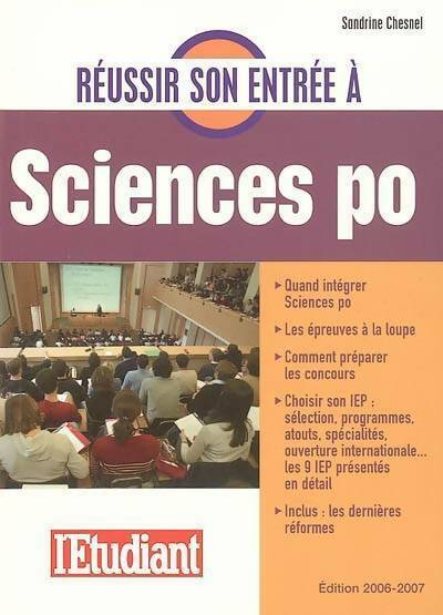 Livrenpoche : Réussir son entrée à Sciences Po - Sandrine Chesnel - Livre