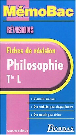 Philosophie Terminale L - Christian Roche -  MémoBac - Livre