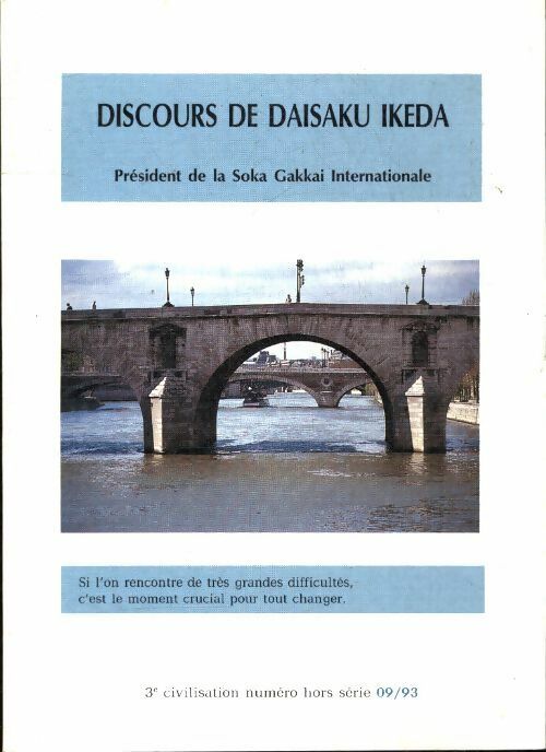 Discours de Daisaku Ikeda septembre 1993 - Daisaku Ikeda -  Troisième civilisation - Livre