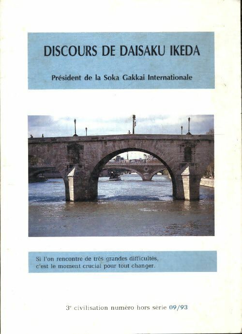 Livrenpoche : Discours de Daisaku Ikeda septembre 1993 - Daisaku Ikeda - Livre