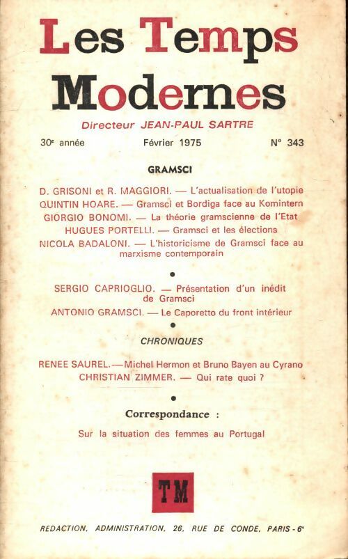 Livrenpoche : Les temps modernes n°343 - Collectif - Livre