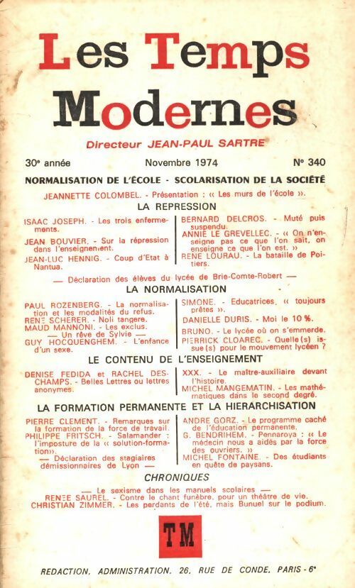Livrenpoche : Les temps modernes n°340 - Collectif - Livre