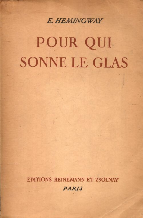 Livrenpoche : Pour qui sonne le glas - Ernest Hemingway - Livre