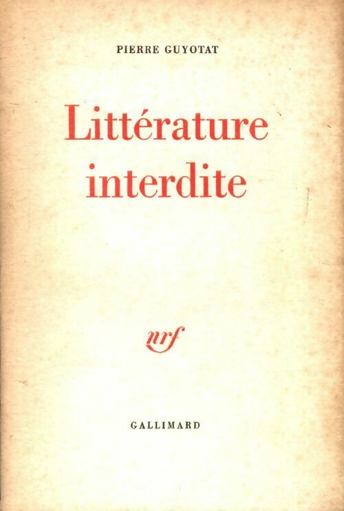 Livrenpoche : Littérature interdite - Pierre Guyotat - Livre